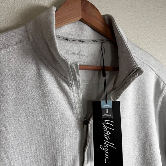 Walter Hagen Mens Clubhouse Midweight 1/4 Zip Golf Pullover Sweater L/Gray Sz S - Picture 4 of 11